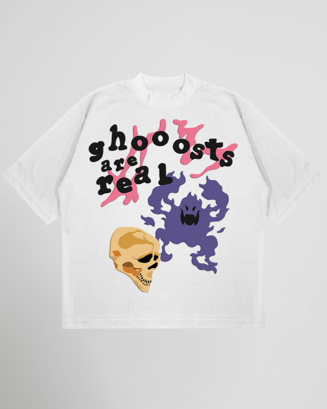 Ghosts Puff Print T-Shirt