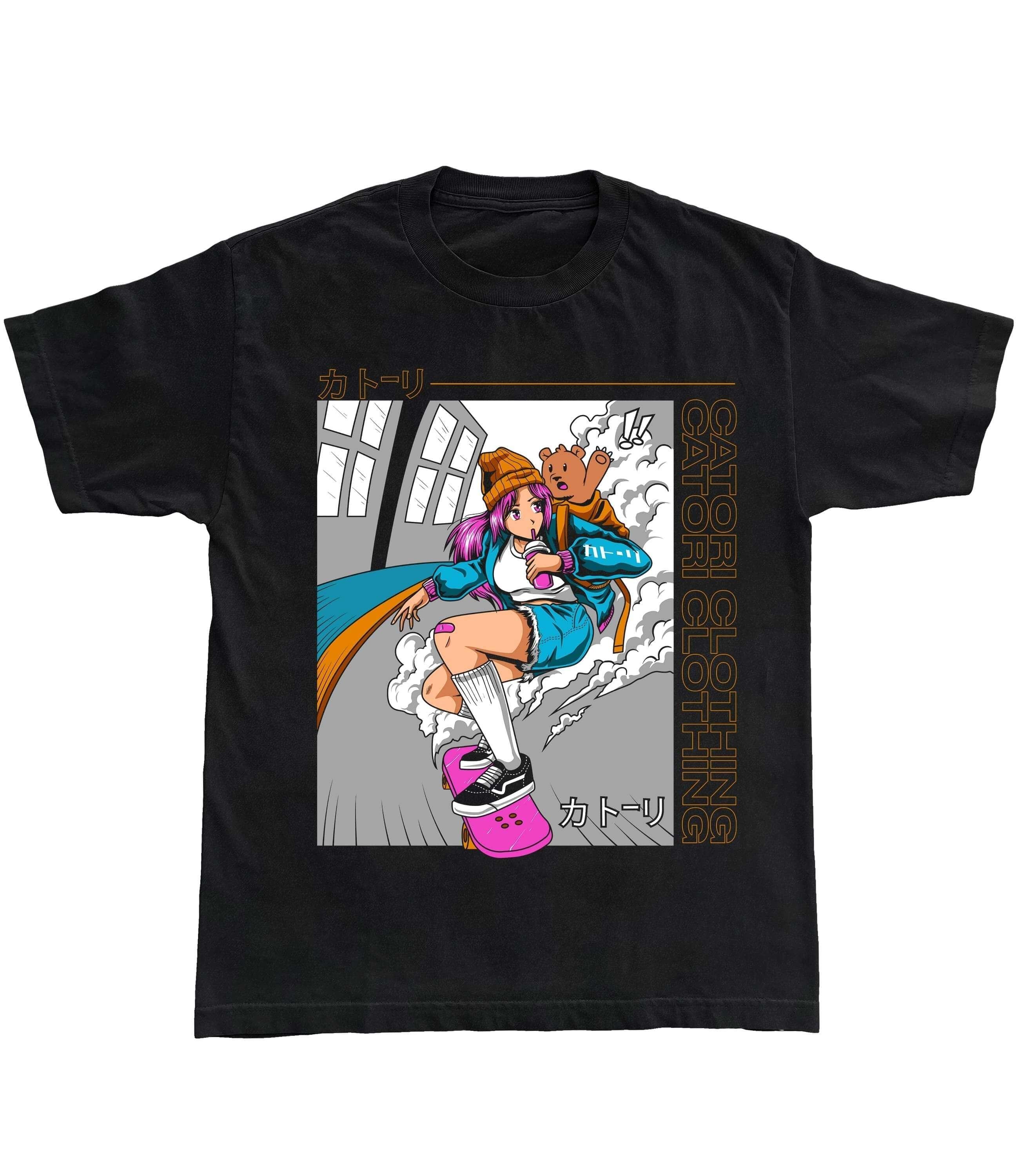 SKATER GIRL T-SHIRT at Catori Clothing | Graphic & Anime Tees, Hoodies & Sweatshirts 