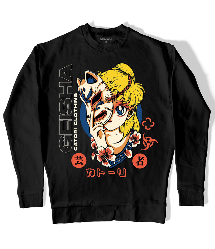 Hidden Geisha Sweatshirt at Catori Clothing | Graphic & Anime Tees, Hoodies & Sweatshirts 