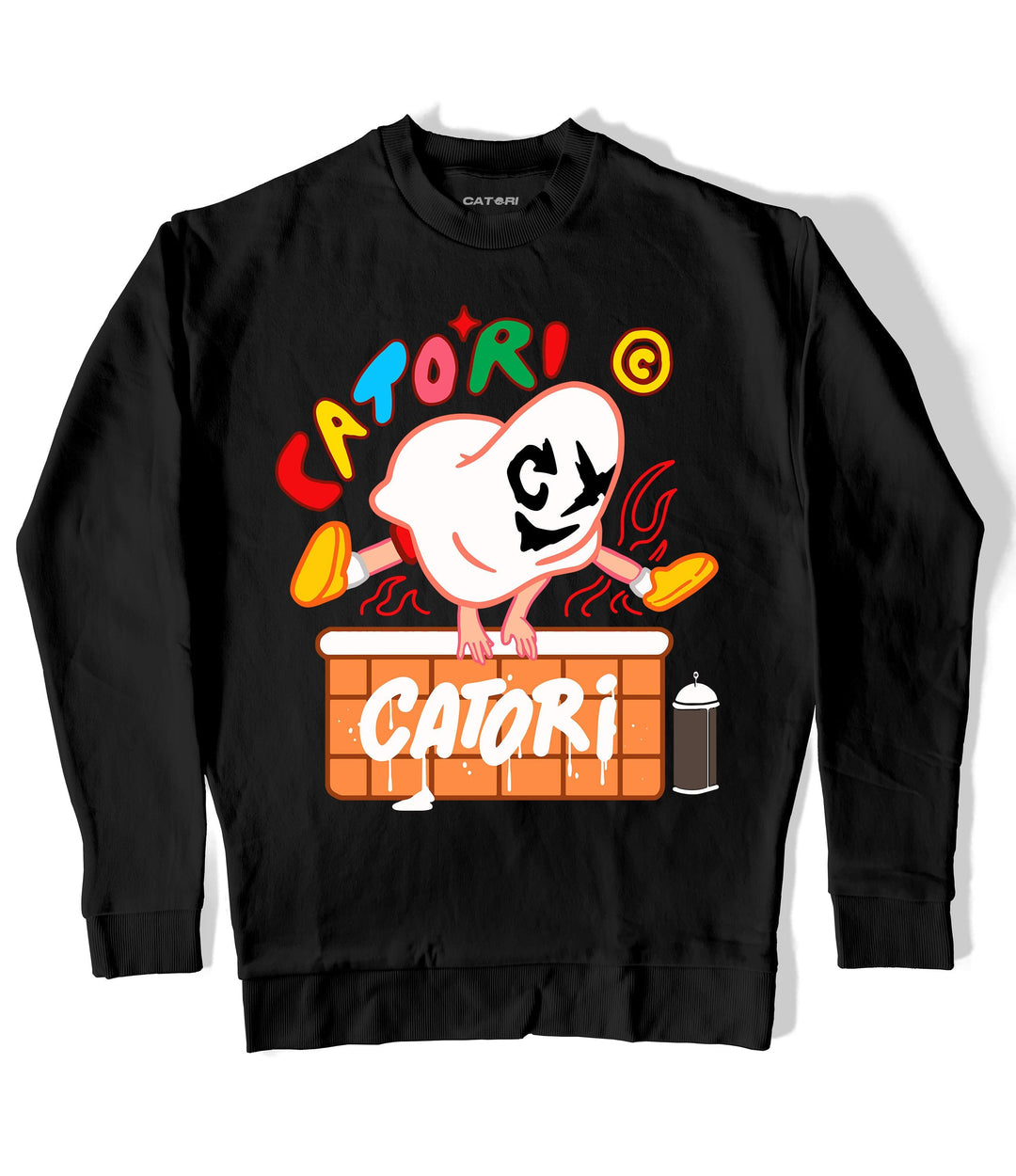 Jumping Ghost Sweatshirt at Catori Clothing | Graphic & Anime Tees, Hoodies & Sweatshirts 