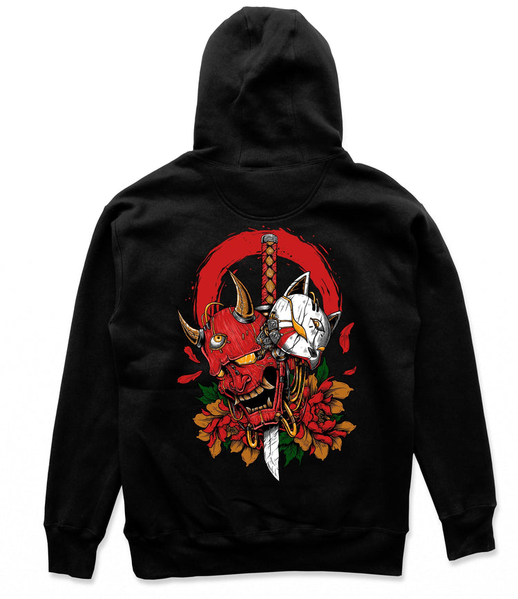 Oni Mask Hoodie at Catori Clothing | Graphic & Anime Tees, Hoodies & Sweatshirts 