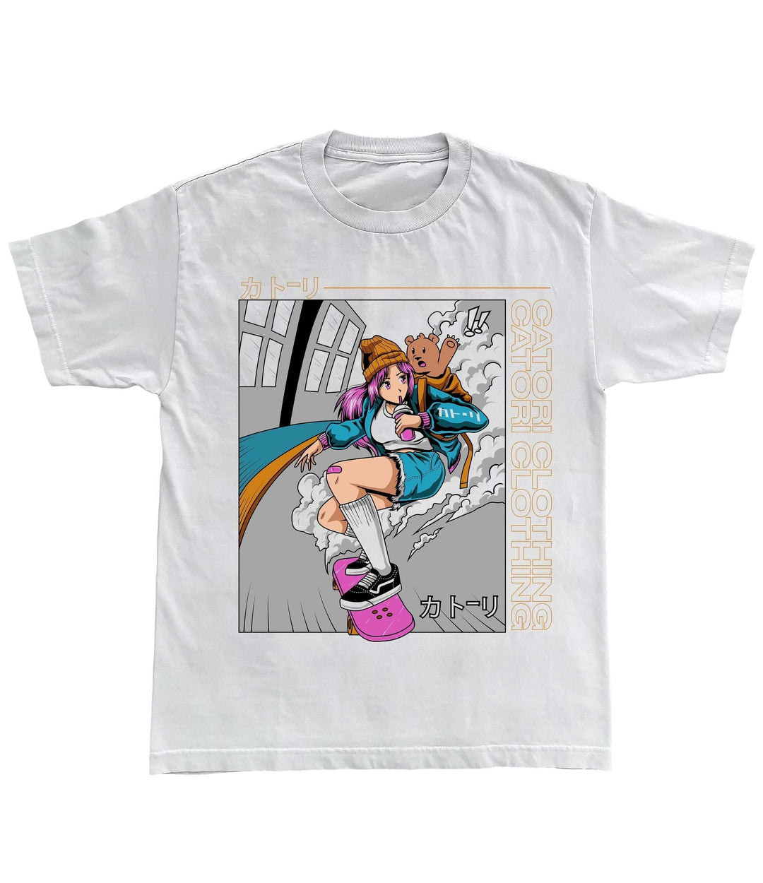 SKATER GIRL T-SHIRT at Catori Clothing | Graphic & Anime Tees, Hoodies & Sweatshirts 