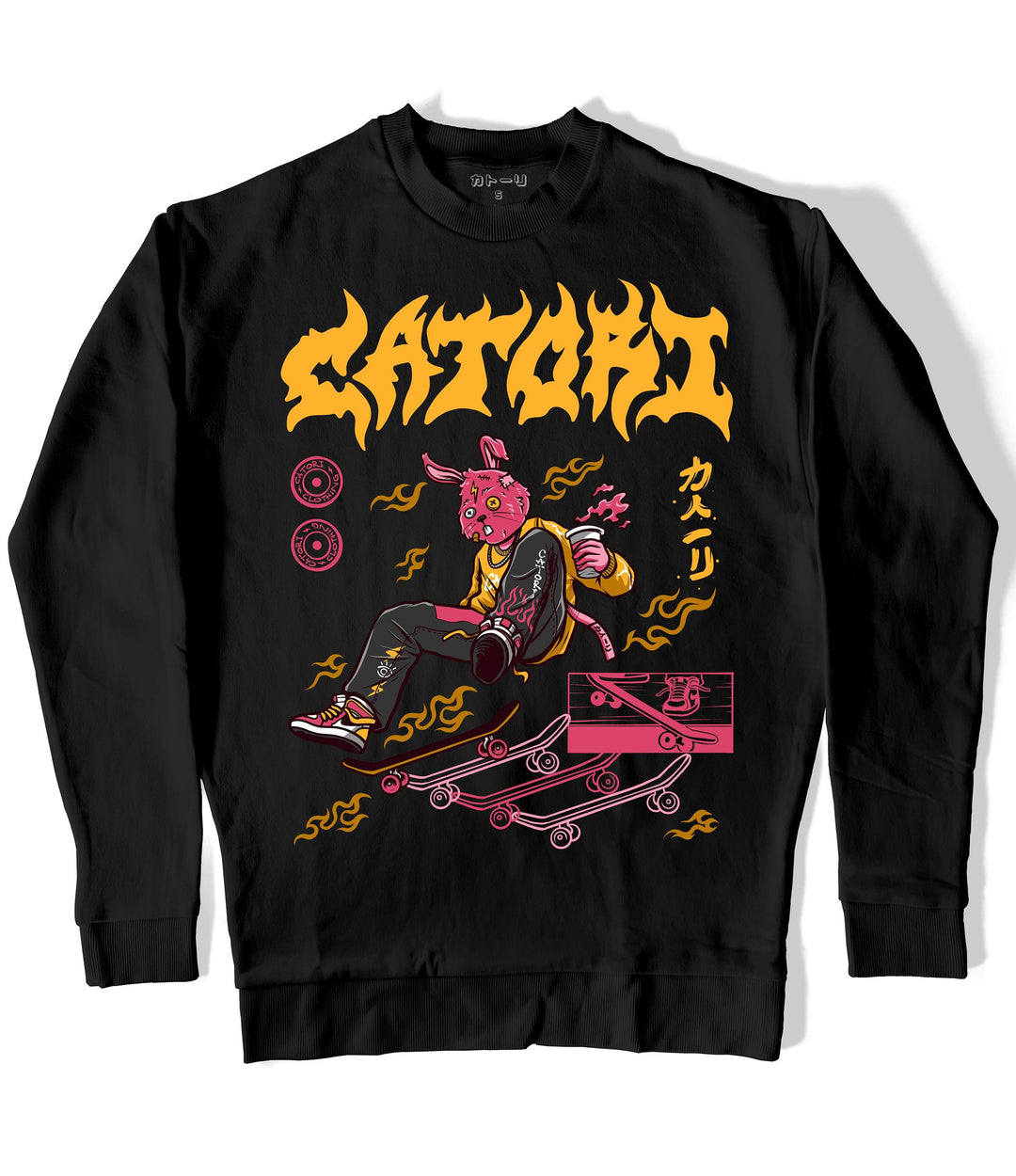 Skater Bunny Sweatshirt at Catori Clothing | Graphic & Anime Tees, Hoodies & Sweatshirts 